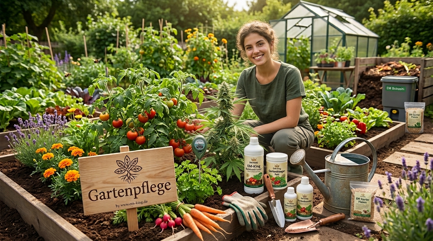 EM-KING Gartenpflege – Effektive Mikroorganismen für Garten, Pflanzen und Boden